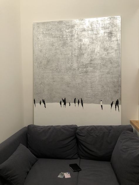 Silver Abstract Painting, Silver Abstract Art, Silver Painting, Silver Spray Paint, Spray Paint Canvas, Dark Grey Background, Inspiration Painting, Grey Painting, Grey Art