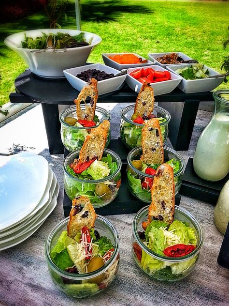 Salad Presentation, Lake House Food, Boat Food Ideas, Windows To The Soul, Mini Appetizers, Individual Salads, Lake House Food Ideas, Decorações Com Comidas, Lake Food Ideas Summer