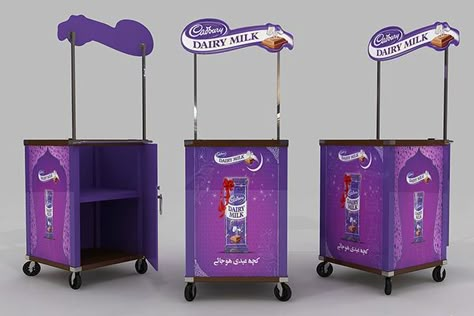 Cadbury Dairy Milk Promotion Stand on Behance Collapsible Booth Design, Promotion Stand Design, Sampling Booth, Brand Activation Ideas, Promotional Stands, Cadbury World, Beer Display, Pos Design, Gym Design Interior