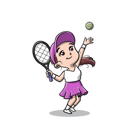 Tennis World, Dress Book, Play Tennis, Stylish Dress Book, Woman Drawing, Cartoon Drawings, Premium Vector, Fondant, Tennis