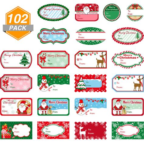 Jetec Christmas Self Adhesive Labels Gift Name Tag Christmas Stickers with Santa Claus Snowmen Xmas Tree Deer Stickers for Festival Christmas Birthday Wedding Presents Gift Labels 102 Pieces,#Stickers, #Tag, #Claus, #Santa Christmas Label Stickers, Gift Tag Stickers, Christmas Classroom Door, Christmas Name Tags, Christmas Craft Show, Merry Christmas Tags, Wedding Presents, Christmas Tags Printable, Christmas Names