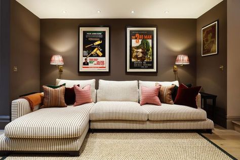 Snug Cinema Room, Cinema Snug Room, Cozy Cinema Room, Snug Tv Room, Tv Snug Room Ideas, Cosy Snug Room Ideas, Basement Snug, Cosy Tv Room, Tv Snug