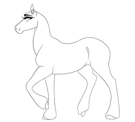 @crows.lineart on Instagram: "Here’s the lines w/o the color sheet and right side." Horse Drawing Base, Drawing Pets, Horse Base, Horse Outline, Mlp Bases, Reference Ideas, Mlp Base, Lion King Art, Procreate Brushes Free