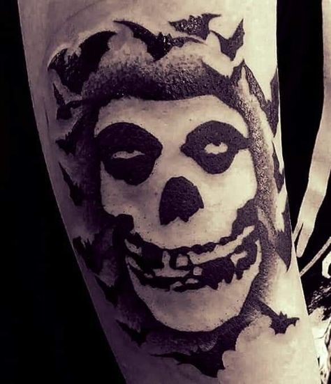 Misfits Tattoo, Misfits Skull, Slayer Tattoo, Ink Inspiration, Knee Tattoo, Junk Drawer, Piercing Tattoo, Art Reference Photos, Tattoos And Piercings