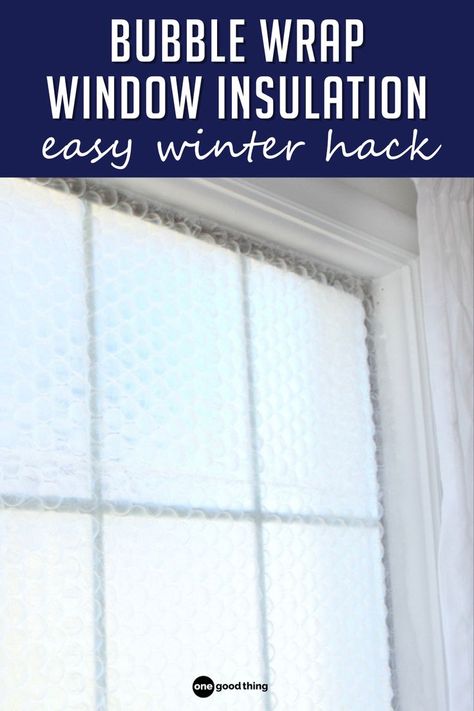 a window covered with bubble wrap with text overlay that reads bubble wrap window insulation easy winter hack Bubble Wrap Window Insulation, Window Insulation Diy, Bubble Wrap Windows, Bubble Wrap Insulation, Cold Weather Hacks, Winter Tips, Easy Cold, Winter Hacks, Diy Window