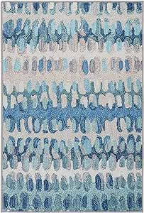 Dash And Albert Rugs, Annie Selke, Paint Chip, Hooked Wool, Painted Rug, Dash And Albert, Polyester Rugs, Blue Hand, Washable Rug