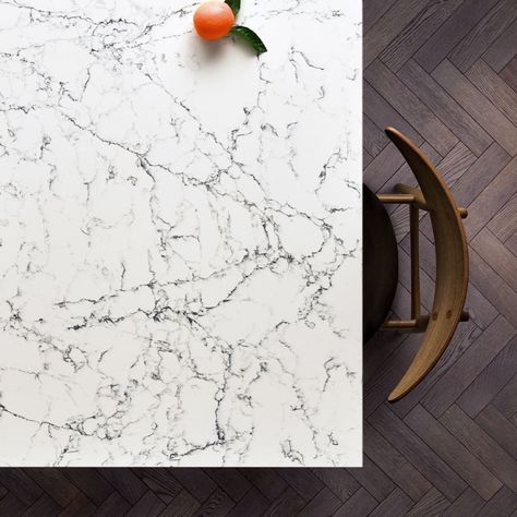 Caesarstone US on Instagram: “✨ White Attica 5143 ✨ - An alluring combination of dense, dark, and mild grey veins that ebb and flow across a clean, flawless white base.…” Ebb And Flow, Instagram White, Marble Granite, Mirror Table, Marble, Grey, On Instagram, White, Instagram