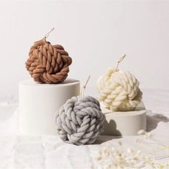 Twisted Candles Aesthetic, Yarn Candle, Knot Candle, Trendy Candle, Pillar Candle Molds, Twisted Candles, Candle Workshop, Decorative Candles, Candles Photography