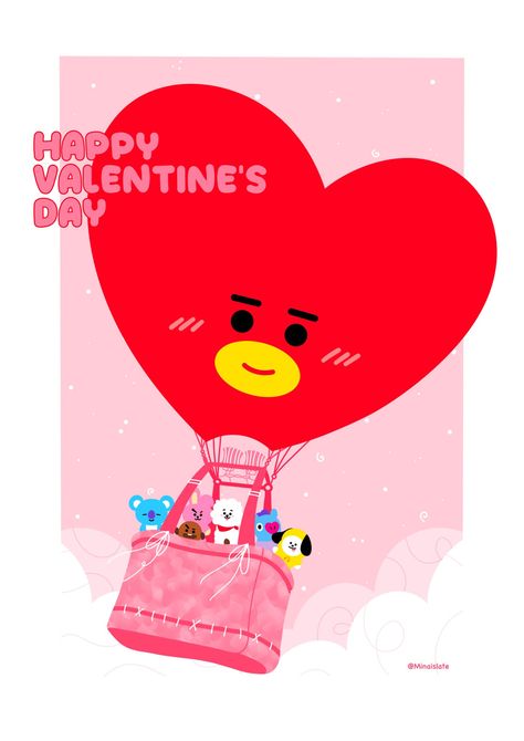 Mina⁷ sh0p in 📌 on Twitter: "Happy Valentines Day! ❤️ https://t.co/fXPT72FeRY" / Twitter Bt21 Valentine's Day, Bt21 Wallpapers, Taehyung Kim, Bts Chibi, Agust D, Happy Valentines, Bts Fanart, Bts Photo, Happy Valentines Day