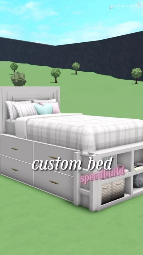 Custom Bedroom Bloxburg, Cute Room Ideas For Bloxburg, Bloxburg Tiny Bedroom Ideas, Bloxburg Single Bed Ideas, Cute Modern Bloxburg Houses, Bloxburg Bedroom 3 X 4, Stuff To Make In Bloxburg, Bloxburg Caravan Layout, Room Inspiration Bedroom Bloxburg