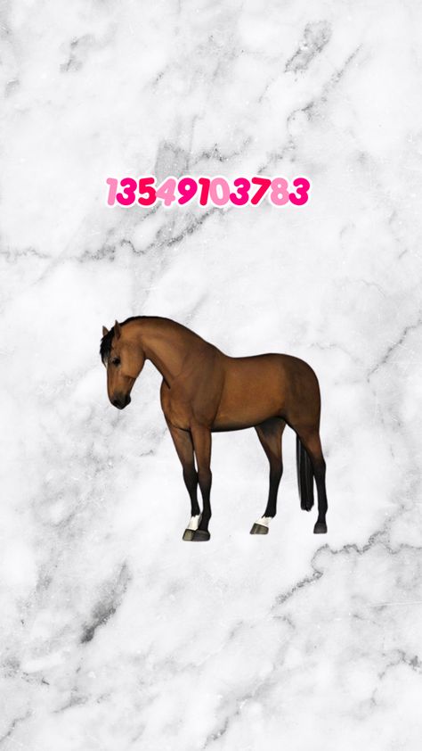 Horse Code Bloxburg, Bloxburg Decals Codes Country, Bloxburg Farm Decal Codes, Bloxburg Barn Ideas, Bloxburg Horse Riding Codes, Bloxburg Farm Animals, Bloxburg Farm Animal Decals, Cat Decal Codes Bloxburg, Bloxburg Horse Stables