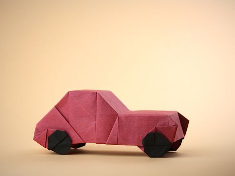 Origami Car, Sheet Of Paper, Vintage Car, Tissue Paper, A Car, Vintage Cars, Origami, Foil, Cars