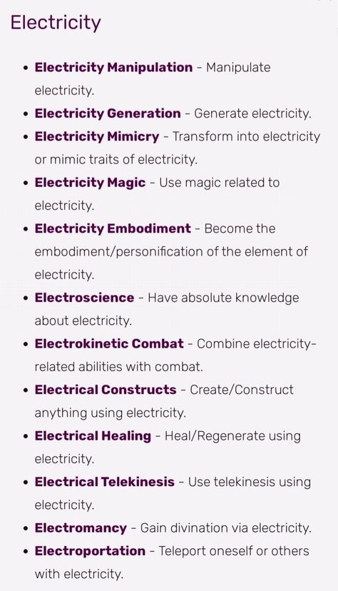 Magic Types Chart, Different Types Of Powers, Superpowers Ideas List Of, Types Of Magic Powers, Writing Superpowers, Writing Powers, List Of Powers And Abilities, Powers List, Types Of Powers