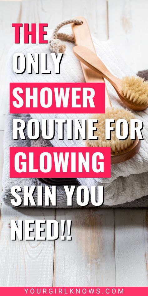 Are you looking for an easy way to get glowing skin? Look no further than this tried and tested shower routine! In just a few steps, you can pamper yourself and achieve beautiful, healthy skin. Try it out today and see the results for yourself! After Shower Skin Care Routine, Shower Routine For Glowing Skin, Correct Shower Routine, Showering Routine Steps, What To Do After A Shower Tips, Best Everything Shower Routine, Shower Routine Steps, Best Shower Routine, After Shower Routine