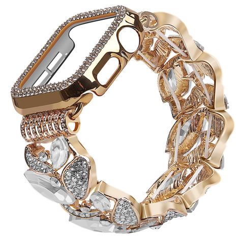 PRICES MAY VARY. 【Bling Band with Case】Apple watch link bracelet set made with diamond crystal metal and elastic thread, apple watch case is inlaid with glitter rhinestones, feature two rows of scintillating cubic zirconia stone clear crystals make you shines brightly and sparkly. For your own evening style, elevate every celebration, or gift this to a loved one and watch their eyes light up. 【Comfortable to Wear】The bling shiny diamonds stainless steel metal of the apple watch strap makes it to Smart Watch Bands, Evening Style, Ultra Series, African Lace Dresses, Apple Watch Case, Elastic Thread, Apple Watch 38mm, 38mm Apple Watch Band, African Lace