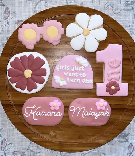 Girls Just Want To Turn One Birthday, First Birthday Twin Themes, 1st Birthday Twin Girl Theme, Twin Girls 1st Birthday Party Ideas, Twin Girl 1st Birthday Themes, First Birthday Twin Girls Theme, One Year Old Twin Birthday Theme, Twin Girl Birthday Party Themes, Twin Girl First Birthday Theme