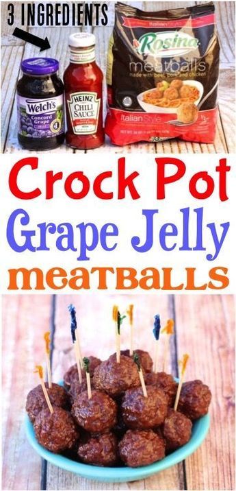 Slow Cooker Party Meatballs Recipe! This easy grape jelly crockpot meal is one of my favorite game day appetizers! Grape Jelly Meatballs Crockpot, Jelly Meatballs Crockpot, Gameday Food Appetizers, Party Food Meatballs, Jelly Meatball Recipe, Grape Jelly Meatballs Recipe, Meatballs Crockpot, Party Food Easy Appetizers, Party Meatballs