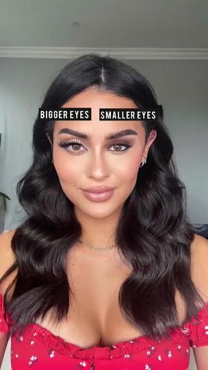 Makeup That Makes Your Eyes Look Bigger, Eye Makeup For Bigger Looking Eyes, Eye Bigger Makeup, Makeup Make Eyes Look Bigger, Eye Makeup For Bigger Eyes, Makeup For Hollow Eyes, Make Eyes Bigger Makeup, Smaller Eyes Makeup, Make Up For Bigger Eyes