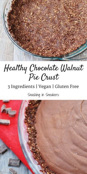 Healthy Pie Crust Recipe, Walnut Pie Crust, Chocolate Walnut Pie, Healthy Pie Crust, Healthy Pie, Vegan Pies Recipes, Healthy Pies, Walnut Pie, Pie Crust Recipe Easy