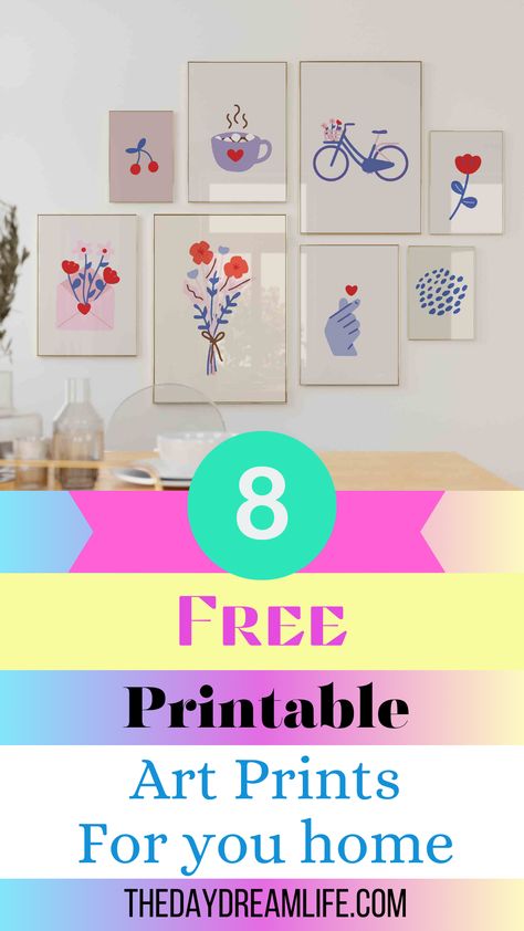 8 Free Printable Wall Art Prints Free Printable Bedroom Wall Art, Free Printable Art Prints, Free Printable Bathroom Wall Art, Printable Life Quotes, Bathroom Wall Art Printables, Seasonal Printables, Cow Wallpaper, Free Wall Art, College Ideas