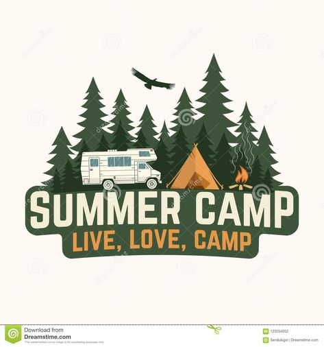 Tee Illustration, Camp Logo, Chalkboard Vector, Print Stamp, Identity Design Inspiration, Summer Camps For Kids, Neon Design, Happy Memorial Day, Web Templates