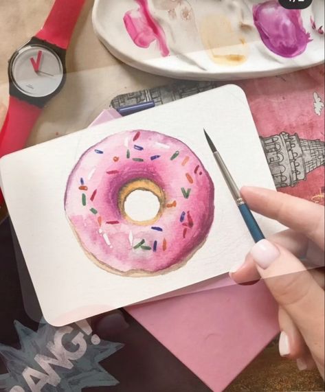 Watercolor Food Illustration, Food Art Painting, Watercolor Workshop, Watercolor Food, Watercolor Paintings For Beginners, Diy Watercolor Painting, Food Painting, Watercolor Painting Techniques, 수채화 그림