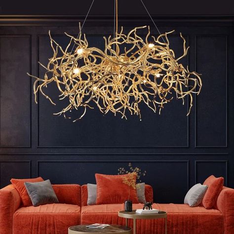 Modern Luxury Aluminum Chandelier Light LED Gold Curved Tree Branch Hanging Lamp Art Deco Living Room Dining Table Villa Home _ - AliExpress Mobile Opulent Chandelier, Modern Luxury Chandelier, Aluminum Tree, Wooden Shades, Gold Branches, Branch Chandelier, Luxury Chandelier, Hanging Chandelier, Branch Design