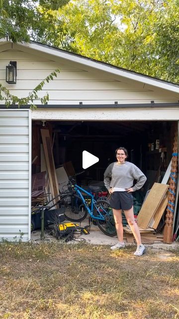 Renee Bruner | solo diy home renovation 💪🏼 on Instagram: "HOARDING GARAGE CLEANOUT ✨

Hi, it’s me. I’m the hoarder 🙈 This garage will get a full makeover eventually (hello, future workshop!) but for now it’s at least organized and functional. 

Next up: my tool room! I haven’t cleaned it in over a year 😅

#garageorganization #garagecleanout" Womens Garage Ideas, Garage Update Interior, Single Garage Ideas, Old Garage Makeover, Garage Party Room, Cheap Garage Makeover, 2 Car Garage Organization, Garage Makeover Ideas, Cleaning Garage