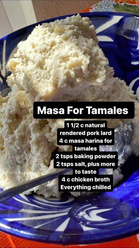 Tamal Season Comes Early When You a Want To Share Recipes. This Is My Easy Masa For Tamales Using Masa Harina. The key for this tasty… | Instagram Masa For Tamales, Homemade Chicken Broth, In A Hurry, In The End, Chicken Broth, Broth, Refrigerator, Pandas