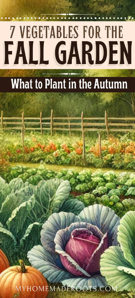 Plan your fall garden with these 7 easy vegetables! From nutrient-rich beets to crisp cabbage, these cool-season crops thrive in the autumn months. Perfect for beginners and seasoned gardeners alike, fall gardening offers fresh produce and fewer pests. #FallGardening #GrowYourOwn #VegetableGarden #GardeningTips #Homesteading #CoolSeasonCrops Fall Crops Vegetable Garden, Fall Homestead, Planting In The Fall, Fall Vegetable Garden, Autumn Gardening, Homesteading Life, Vegetables To Plant, Easy Vegetables, Ti Plant