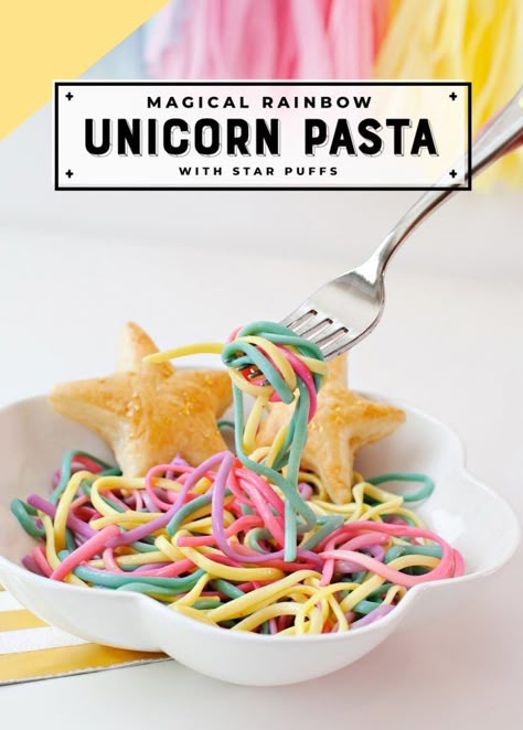 Party Food Simple, Simple Sweets, Magical Unicorn Birthday Party, Unicorn Birthday Party Ideas, Rainbow Pasta, Unicorn Party Food, Food Simple, Rainbow Unicorn Party, Party Hostess