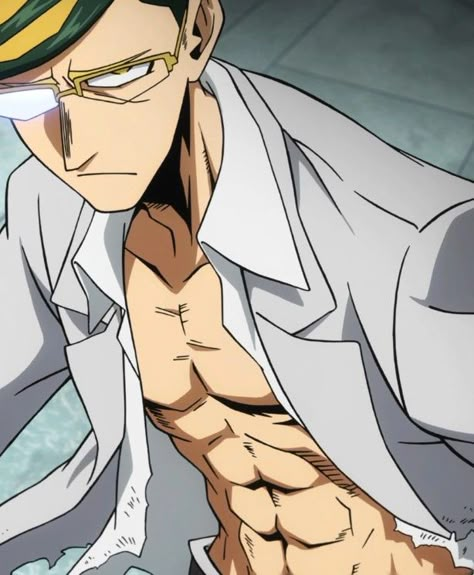 Sir Nighteye is a clever and also a muscular man 💪 Look at his abs! What a stare! 😲 Mha Sir Nighteye, Sir Nighteye Icon, Mha Nighteye, Night Eye Mha, Nighteye Bnha, Sir Nighteye Fanart, Nighteye Fanart, Mha Men, Mirio Mha