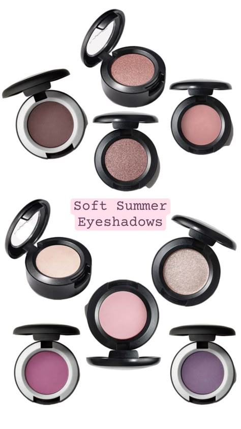 Soft Summer Color Analysis Makeup, Soft Summer Makeup Ideas, True Summer Color Palette Makeup, Soft Summer Blush, Soft Summer Color Palette Makeup, Soft Summer Eyeshadow, Soft Summer Makeup Looks, Makeup For Soft Summer, Summer Color Palette Makeup