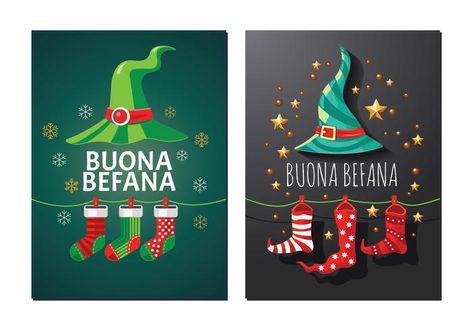 Greeting Card of Befana. Italian Christmas Tradition Italian Christmas Traditions, Italian Christmas, Witching Hour, Christmas Tradition, Christmas Traditions, Vector Art, Art Images, Greeting Card, Template Design