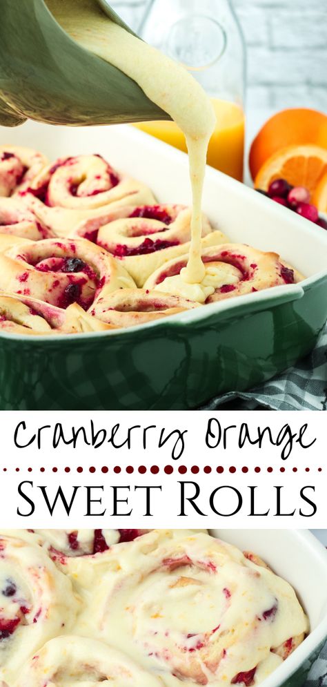 Orange Sweet Rolls, Thanksgiving Brunch, Orange Glaze, Breakfast Sweets, Holiday Brunch, Cranberry Recipes, Sweet Rolls, Fresh Orange, Christmas Brunch