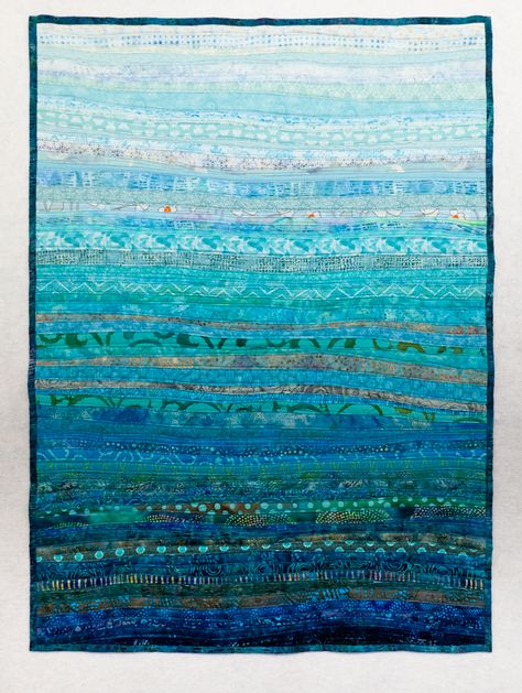 Ombré Quilts, Ombre Quilts, Seascape Quilts, Tropical Quilts, Landscape Quilting, Ocean Quilt, Nautical Quilt, Underwater Ocean, Beach Quilt