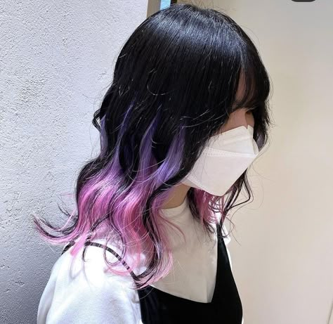 Brown And Pink Hair, Blue Brown Hair, Gyaru Hair, Hair Color Idea, Pink And Black Hair, Pink Hair Dye, Hair Color Underneath, Winter Instagram, Blonde With Pink