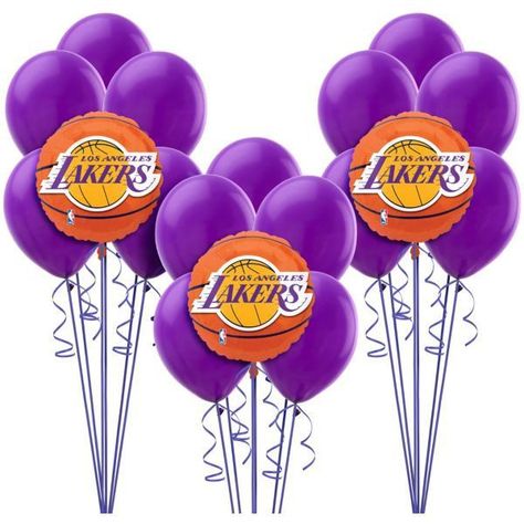 Lakers Birthday Party, Mothers Day Balloons, Promotion Party, Mother's Day Gift Card, Gift Cards Money, Basketball Party, Purple Balloons, Balloon Kit, Halloween Costume Shop