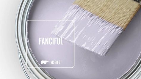 FANCIFUL M560-2 | Behr Paint Colors Behr Fanciful, Purple Nursery Paint Colors, Behr Living Room Paint, Behr Purple Paint Colors, Craft Room Paint Colors Inspiration, Girls Room Paint Colors, Light Purple Paint, Design Esthetic, Mobil Homes