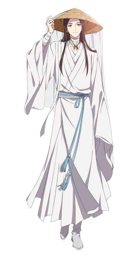 Xie Lian | Heaven Officials Blessing Wiki | Fandom Xie Lian Reference Sheet, Xie Lian Full Body Pic, Xie Lian Cosplay, Bamboo Hats, Heavens Official Blessing, Heaven Officials Blessing, Hua Cheng, A Prince, Heaven Official's Blessing