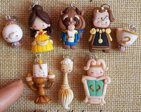 PAFFUTELLI Chubby charms. Aladdin Genie Jasmine disney polymer | Etsy Disney Polymer Clay, Clay Disney, Beauty And The Beast Disney, The Beast Disney, Polymer Clay Disney, Crea Fimo, Beast Disney, Disney Fanart, Polymer Clay Figures