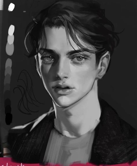 Grayscale Art, Instagram Face, 얼굴 드로잉, 얼굴 그리기, Arte Inspo, Digital Painting Tutorials, Wow Art, Illustration Character Design, Digital Art Tutorial