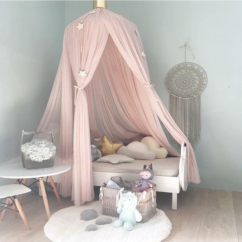 Princess Bed Canopy for Kids Baby Bed, Dome Mosquito Net Kids Indoor Outdoor Castle Play Tent Hanging House Decoration Reading Nook - Walmart.com - Walmart.com Crib Tent, Kid Bedding, Baby Bed Canopy, Baby Crib Canopy, Girls Bed Canopy, Beautiful Bed Designs, Kids Bed Canopy, Princess Canopy Bed, Kid Kid