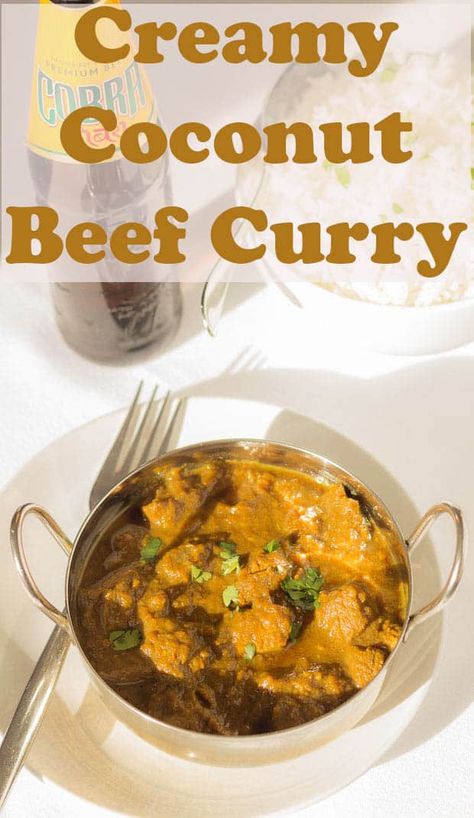 This creamy coconut beef curry has all the amazing flavours that you would expect from a dairy cream based curry but, it’s made with healthier creamed coconut and it’s lower in calories and fat. This is a mild curry and it’s really easy to make too. #neilshealthymeals #recipe #dinner #curry #coconut #beef #coconutcurry #beefcurry Coconut Beef Curry, Slow Cooker Beef Curry, Mild Curry, Beef Curry Recipe, Slow Cooker Curry, Curry Coconut, Curry Recipes Easy, Pakistani Recipes, Meals Dinner