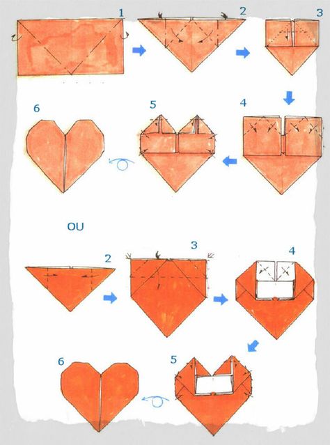 Origami de Corazón paso por paso Envelope Origami, Easy Origami Heart, Origami Yoda, Origami Envelope, Origami Dragon, Origami For Beginners, Origami Fish, Origami Love, Creative Money Gifts