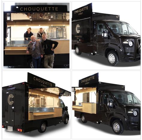 The smile of those who got the result they wanted. A Citroen Type H food truck, one of the most famous and iconic vans of all time, set up to reinvent the tasting of chouquettes, delicious "bon bon" of pate choux covered with sugar grains and chocolate drops. A timeless pastry shop in the heart of Paris.  #pastryshop #mobilepastry #foodvan #citroen #citroentypeh #vintage Pastry Food Truck Ideas, Pastry Food Truck, Pastry Truck, Food Truck Design Exterior, Bakery Food Truck, Vintage Food Truck, Vegan Food Truck, Citroen Type H, Coffee Food Truck