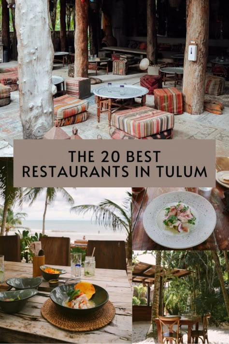 Tulum Food, Restaurants In Tulum, Tulum Restaurants, Tulum Vacation, Mexico Restaurants, Tulum Travel Guide, Tulum Travel, Travel Foodie, Tulum Hotels