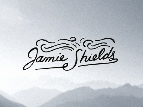 logo for musician, Jamie Shields  by Mary Frances Foster Musician Logo Design, Musician Branding, Musician Logo, Folk Musician, Mary Frances, Music Logo, M F, Font Design, Name Logo