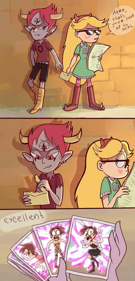 Marco Diaz / Tom<<<THE LOOK SHE IS GIVING HIM IS LIKE "I AM JUDGING YOU SO HARD" Tomco Fanart Kiss, Tomco Comic English, Star Butterfly X Marco, Tomco Ship, Marco X Tom, Tomco Fanart, Marco And Star, Cartoon Ships, Star Force