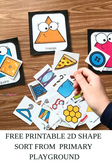 This Free Printable 2D Shape Sort is a fun way for your little leaerners to review and practice their 2D shapes. Hop over and grab it now! Shapes First Grade Activities, Shape Stations Kindergarten, Shape Provocations Kindergarten, Trapezoid Shape Preschool, 2 D Shapes Kindergarten, 2d Shapes For Kindergarten, Matching Shapes Preschool, Shape Unit Preschool, Circle Time Shape Activities